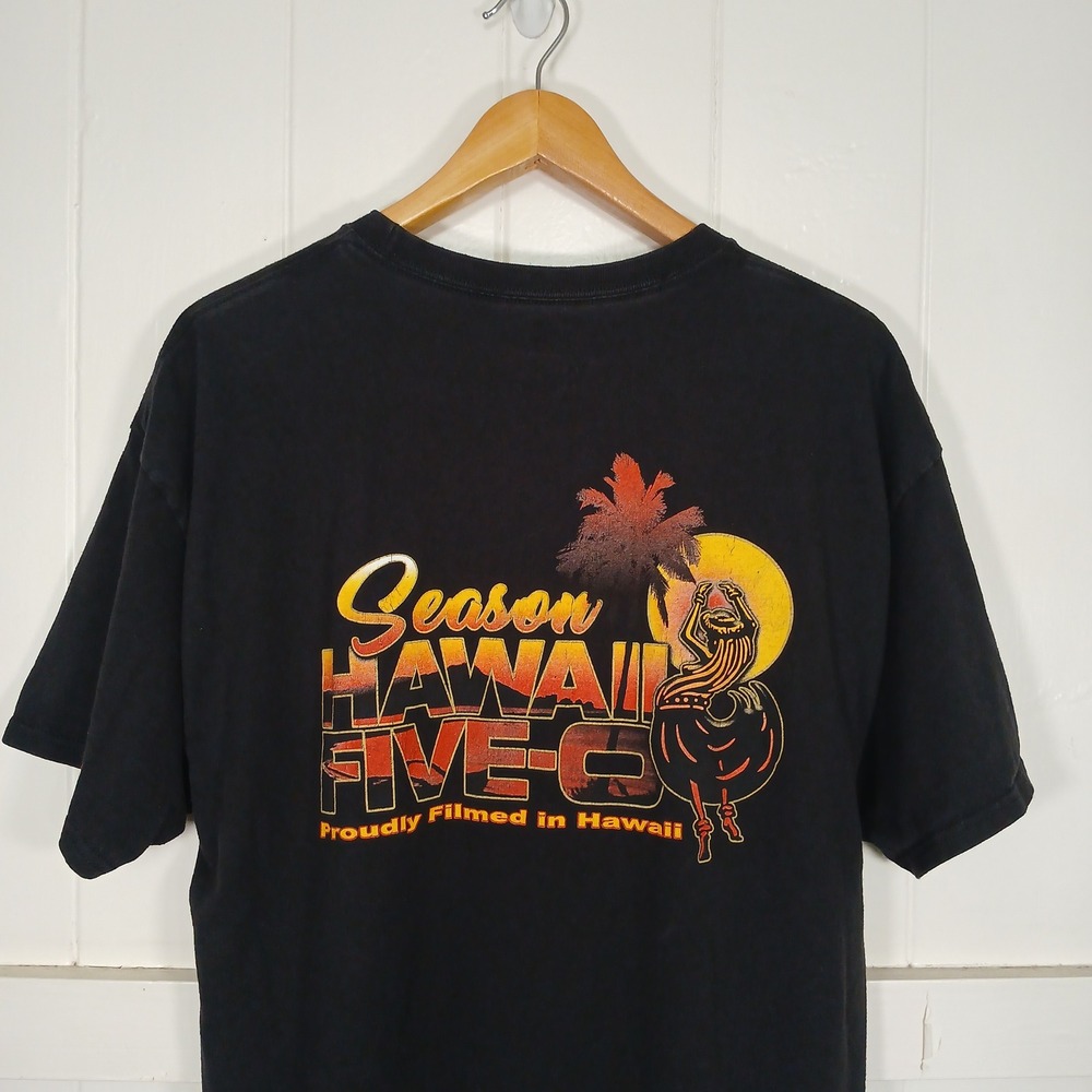 Hawaii Five-0 Film Crew T-Shirt Mens XL Black Season 6 Graphic Tee Hanes